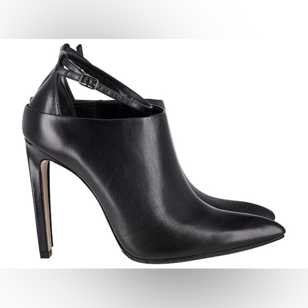 Alexander Wang Pointed-toe Ankle Strap Booties in Black Leather
